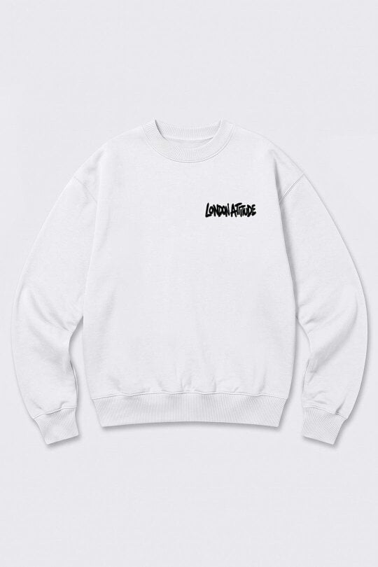 London Attitude Oversized City Graffiti Graphic Sweatshirt