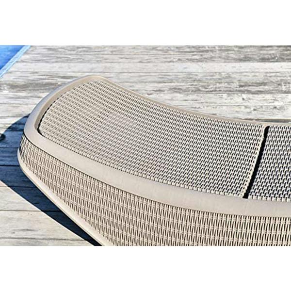 Homeology MALDIVES Greige Prestigious Outdoor Rattan-Style Adjustable Sun Lounger Pre-Assembled