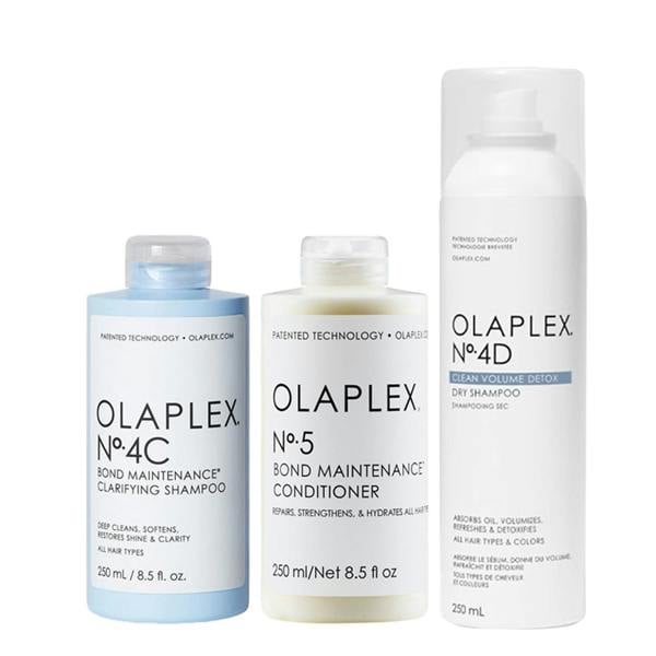 Olaplex No.4C Shampoo, No.5 Conditioner, No.4D Dry Shampoo Set