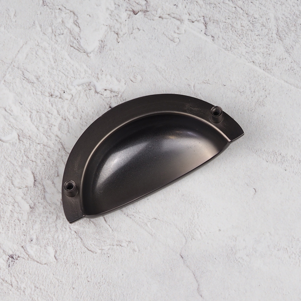 Handle & Home Gun Metal Grey Cup Handle & Matching Knobs