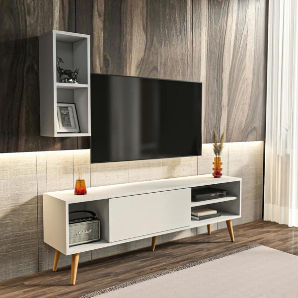Decorotika Rans Modern Tv Stand TV Cabinet for TV's up to 55"
