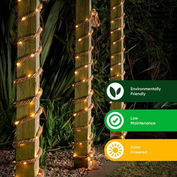 Gardenwize Solar Rope Lights – 4m Decorative LED Rope Light with 45 LEDs