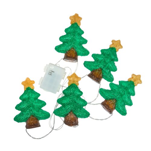 Scotts of Stow InLit Ice Christmas Trees Set of 5