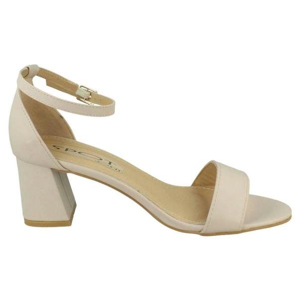 Spot On Ladies Spot On Mid Block Heel Sandals F12012
