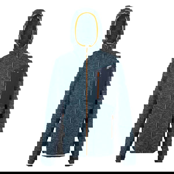 Regatta Mens Alven Full Zip Fleece Jacket - Moonlight Denim/Navy Marl