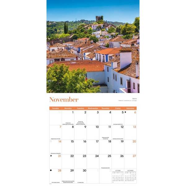 Europe Portugal Calendar 2027, Wall Calendars, Month To View, Travel, Gift