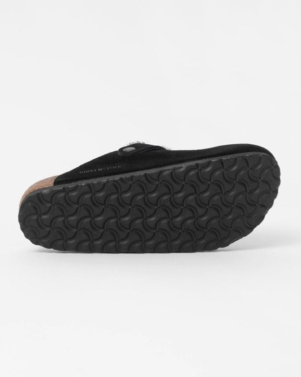 Birkenstock Boston VL Sheepskin Womens Clogs - Black