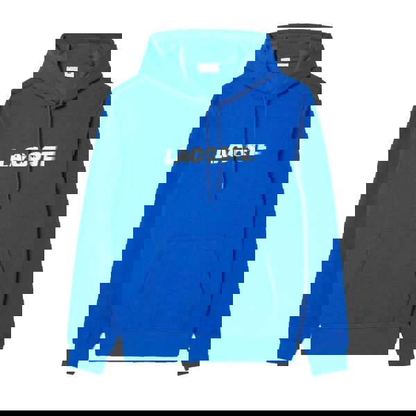 Lacoste Mens Pique Hoodie - Blue