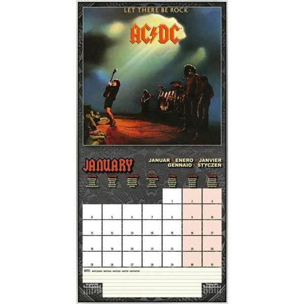 AC/DC Classic Albums Calendar 2027, Wall Calendars, Month To View, Entertainment, Gift