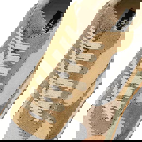 Dune London Mens Treaty Textured Lace Up Trainers - Taupe - 