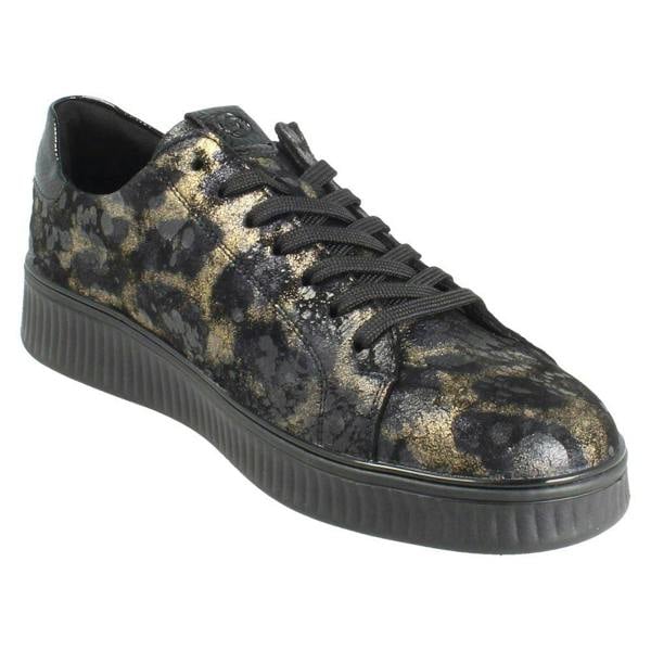 Remonte Ladies Remonte Floral Leaf Pattern Leather Trainers D2E02