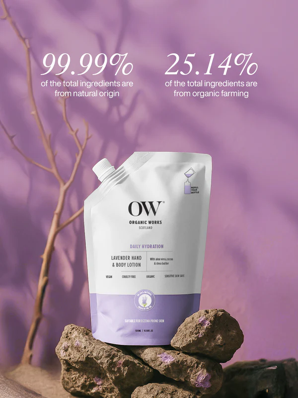 Organic Works Shea & Lavender Hydrate & Repair Hand & Body Lotion - 500ml