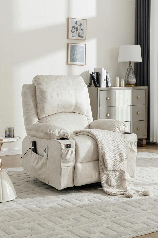 Living and Home Electric Single-Seat Recliner Chair with Heating & Massage Function