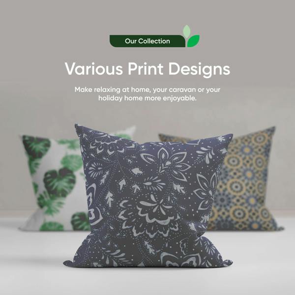 Gardenwize Pair of Outdoor Scatter Cushions – Jacquard Pink Design