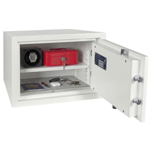 Phoenix Safe Phoenix Fortress SS1452K Security Safe in Scratch-resistant White Paint with Double-Bitted Key Lock