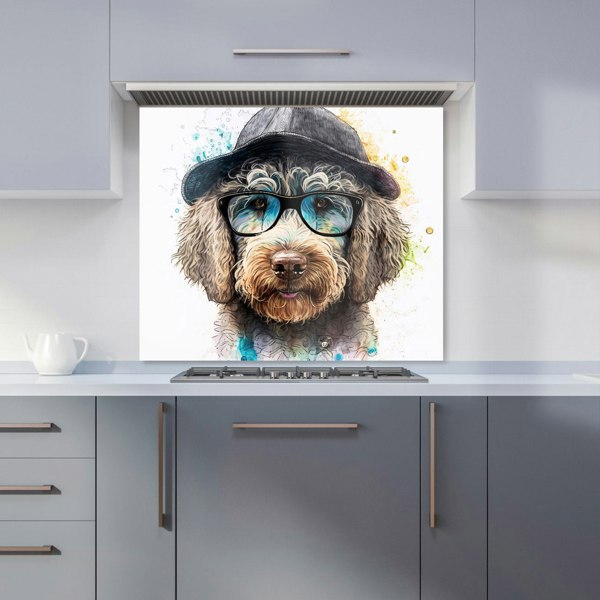 Warren Reed - Designer Labradoodle Dog Face Splashart Kitchen Splashback