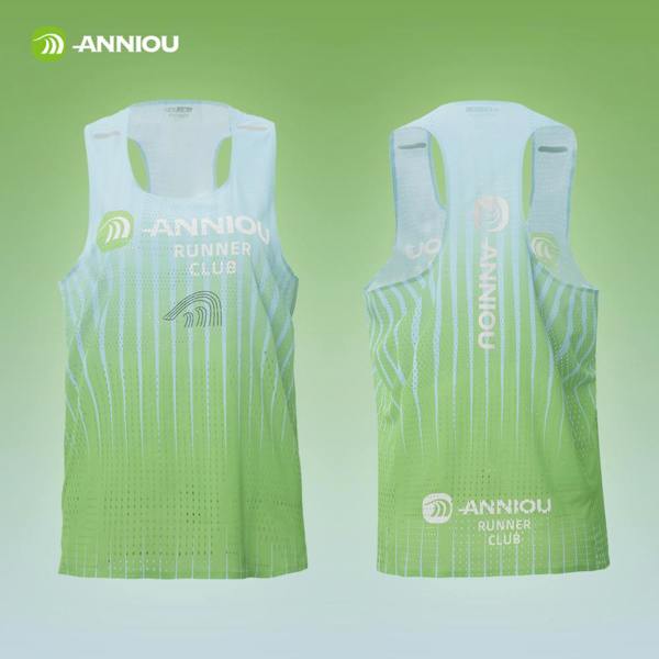 Anniou Women Wind Tunnel Marathon Vest - Blue green