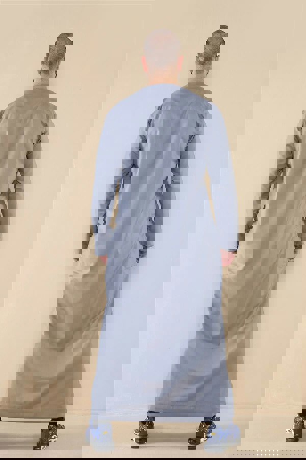 Thobez Men's Thobe Jubba Islamic Clothing Muslim Kaftan Emirati Omani Robe Arab Tassel