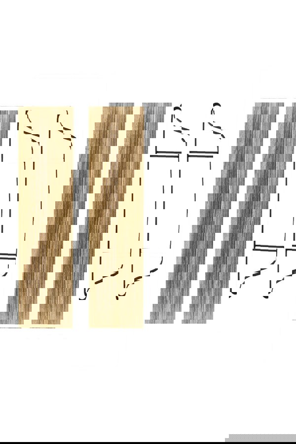 Living and Home 2 Tiers Wall Mounted Industrial Style Classic Metal Wire Tidy Wooden Decor Floating Shelf Display Rack Organizer