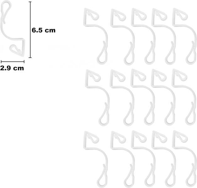 2.9cm Clear Large Gutter Hooks for Christmas Light Decoration, Tool-Free Clip-On Holders image 4