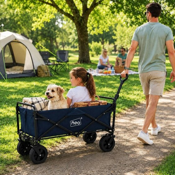 Neo Direct Neo Navy Folding Wagon Garden Cart 138L 120kg