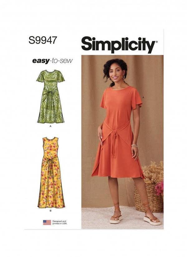 Simplicity Sewing Pattern 9947, Dresses for Women, D5 (4-6-8-10-12) - Easy