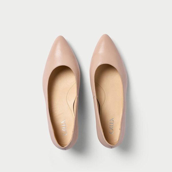 Calla Claudia Shoes - Blush Leather