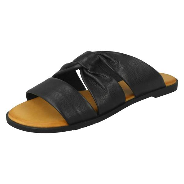 Leather Collection Ladies Leather Collection Strappy Mules F00197