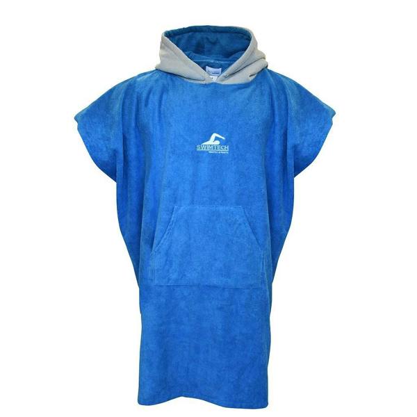 SwimTech Unisex Adult Microfibre Poncho - Blue/Grey - 