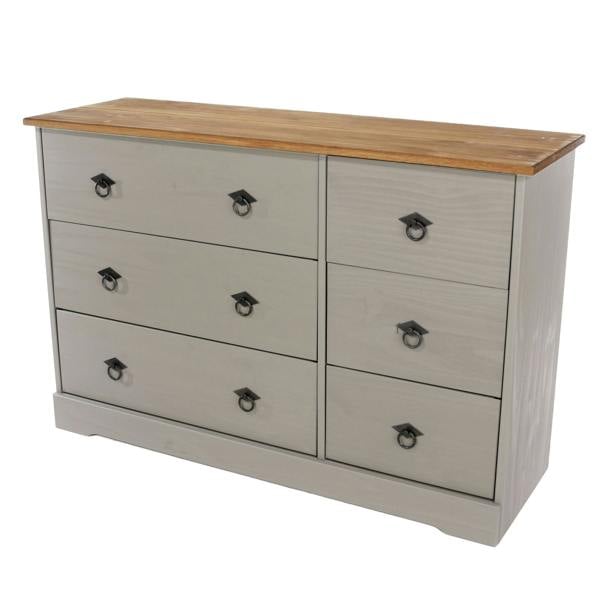Core Products Corona Grey Modern 3 + 3 Drawer Chest of Drawers