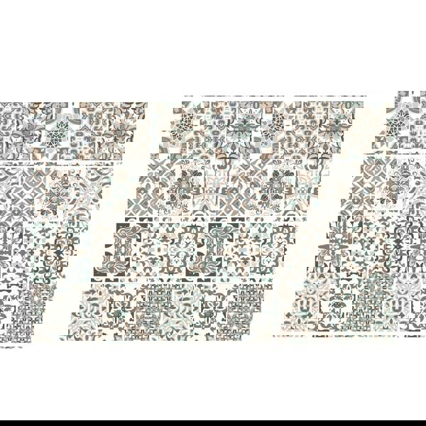 WALPLUS WT1598 - Vintage Victorian Wall Tile Stickers - 15 cm x 15 cm - 24 pcs