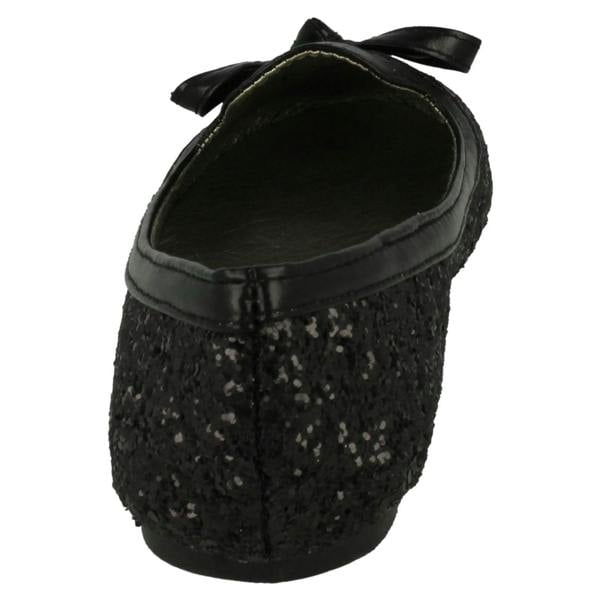 Spot On Girls Spot On Glitter Bow Detail Flats