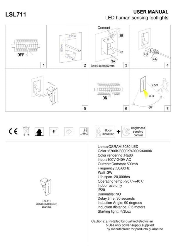white motion sensor step light installation guide