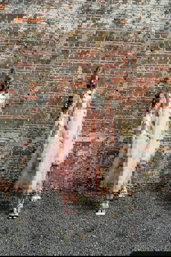 flower girls wearing dresses from uk flower girl boutique