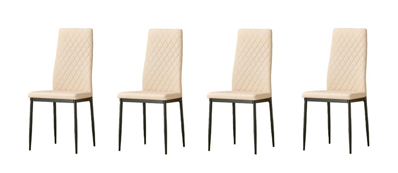 San Diego Marble Top Dining Table with Emily Leather Chairs - Madefor.Living