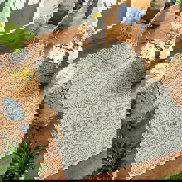 Livabliss Eagean-Global Green Ivory Off-White In- & Outdoor Rug