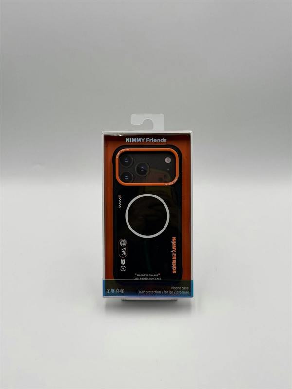Nimmy Friends Nimmy Cool & Cute 2.0 Case with MagSafe for iPhone 17 Pro Max 6.9" Black Orange - N-YJKM-CX2.0-IP17-PRO-MAX-01