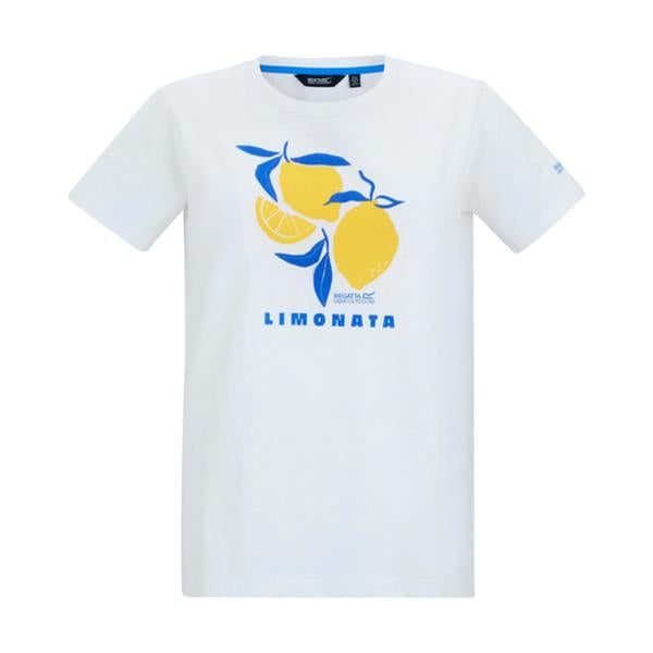 Regatta Womens Filandra VX Limonata Lemon T-Shirt - White
