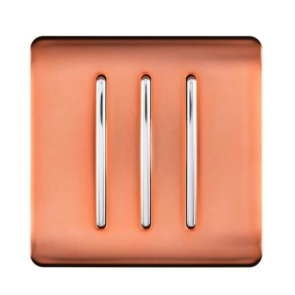 Trendi Switch 3 Gang 1 or 2 way Rocker Light Switch in Copper