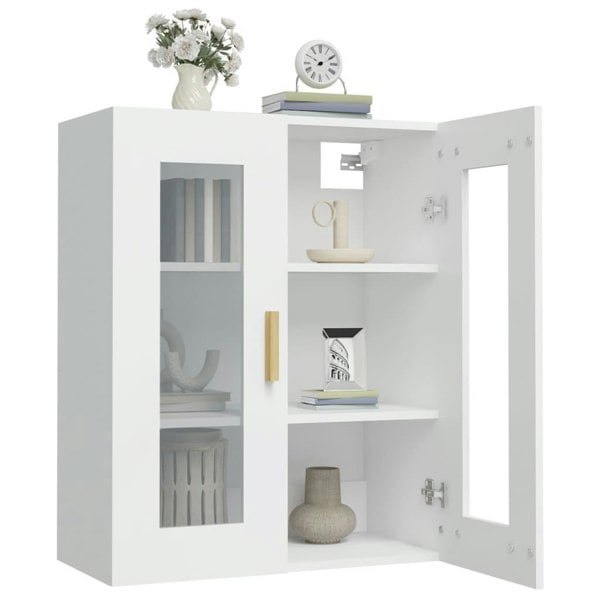 Berkfield Hanging Wall Cabinet White 69.5x34x90 cm
