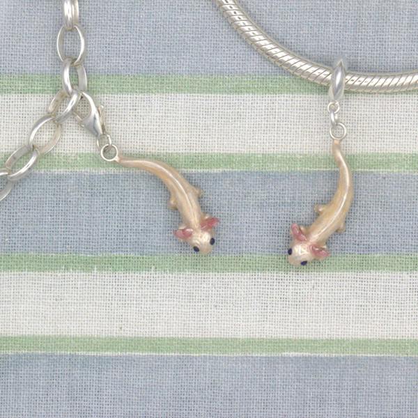Axolotl Charm - Enamelled Sterling Silver - MYLEE London