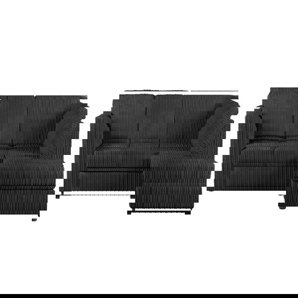 Furnishings For Less Luxor Cord Fabric 4 Seater Corner Sofa Full Back