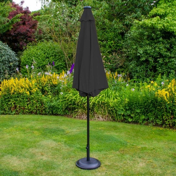 Monstershop Grey 2.7m LED Tilt Parasol