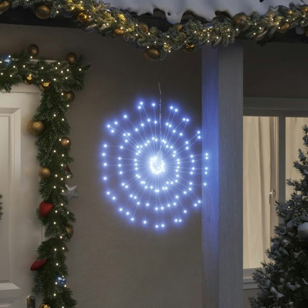 Berkfield Christmas Starburst Lights 140 LEDs 4 pcs Cold White 17 cm