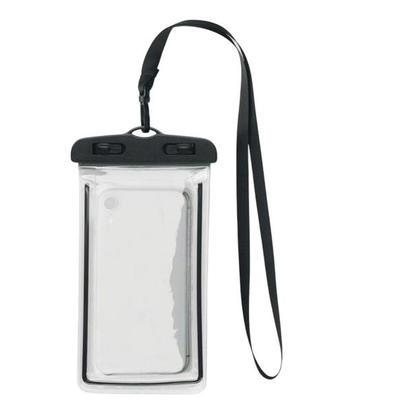 MidOcean Smag Large Waterproof Lanyard Pouch - Black/Transparent - 