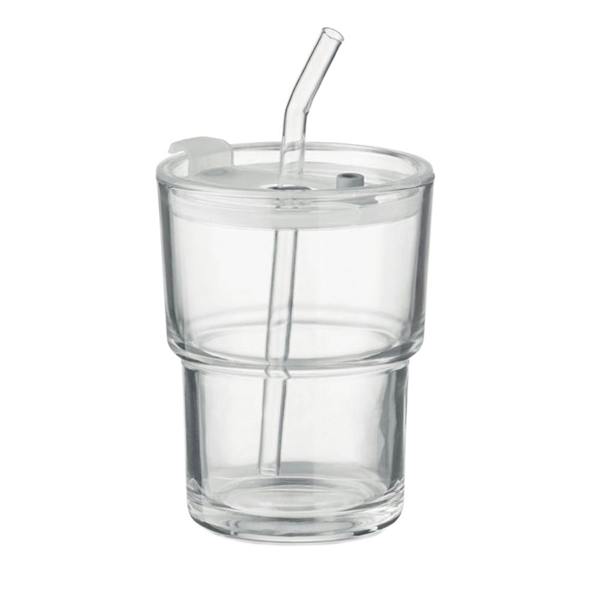 MidOcean Sip Straw Glass 400ml Tumbler - Transparent - 