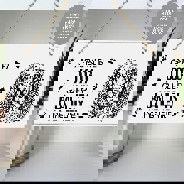 Personalised Memento Company Personalised Dog Breed Wooden Sign