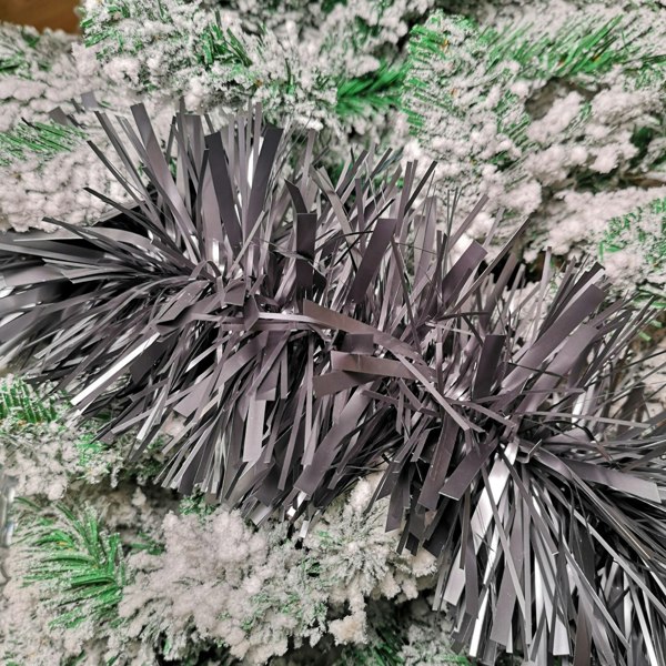 Samuel Alexander 2m x 15cm Chunky & Fine Mix Christmas Tinsel Garland in Matt Graphite