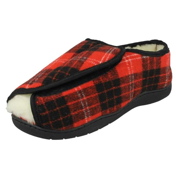 Spot On Ladies Spot On Open Toe Wide Fit Slippers