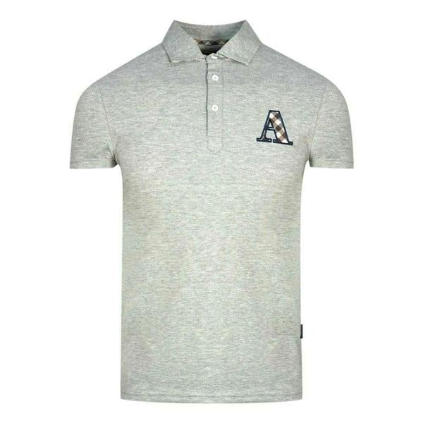 Aquascutum Unisex Adult Checked Logo Polo Shirt - Grey - 